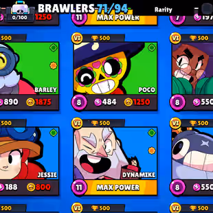 🔥[ 71X BRAWLERS - 10X MAX BRAWLERS ]🔥 TROPHY: 33000 || 58X CUTE AND RARE SKINS || FASTEST DELIVERY - Image 4