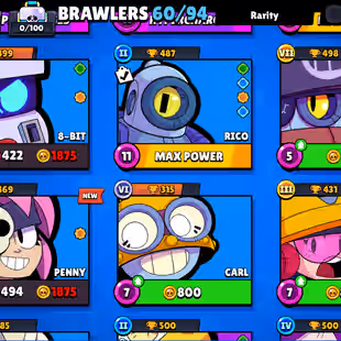 🔥[ 60X BRAWLERS - 7X MAX BRAWLERS ] 🔥 TROPHY: 18000 || 40X CUTE AND SOME RAREST SKINS || FAST DELIVERY - Image 5