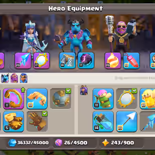 🌟BEST OFFER🌟11K GEMS | TH 15 DEFENCE FULL MAX | HERO [ 84-88-54-55-30 ] SB-MAX GG-23 FA-20 MM-17 EB-MAX FB-20 HIGH E.Q - Image 8