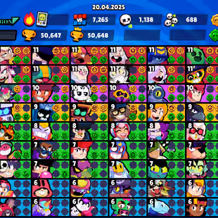 🌟189 SKINS🌟50.600 TROPHY | 88 BRAWLERS | 21 MAX | 11 HYPERCHARGED | INSTANT DELIVERY | FULL ACCESS - Image 2