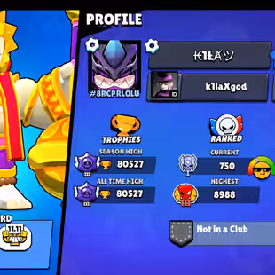 🔥VANARA FRFRAN🔥JOCK STU | 80K TROPHY | 12K BLING | 90 BRAWLER | 77 MAXED | 31 HYPERCHARG | 224 SKIN | INSTANT DELIVERY - Image 2