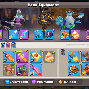 🔥TH 17 5 HERO MAX🔥XP 228-ALL EPIC GG[MAX] FA[MAX] EB[MAX] SB 20 FB 20 RS 23-FULL WALS MAX-NC FREE-STRONG DEFENSE-BEST - Image 5