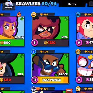 🔥[ 60X BRAWLERS - 7X MAX BRAWLERS ] 🔥 TROPHY: 18000 || 40X CUTE AND SOME RAREST SKINS || FAST DELIVERY - Image 3