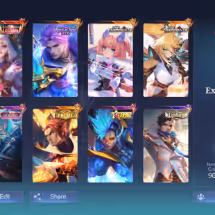 🔥 Moonton Account🔥 || Level 74 || Lunox Legend || 128 Heroes || 315 Skins || Prime Yu Zhong || Many Rare Skins - Image 1