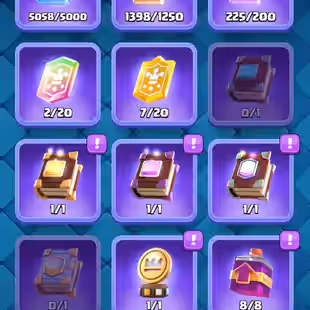 PREMIUM LVL 61 💎 6414 GEMS 💎109 MAX CARDS [] ARENA 20 [] 26 ELITES [] 18 EVOS [] 7905 TROPHIES [] 86 EMOTES [] INSTANT - Image 6