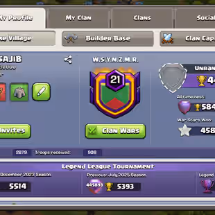 🔥21010 GEM'S XP LEVEL-287🔥ALMOST FULL MAX TH17 |! EB-/MAX/FB-/MAX/SB-23/FA-23/GG-20/MM-20/AF-20!! HIGH WAR STAR-/4600 - Image 2