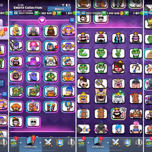 GLOBAL RANKS - ROYAL GEM EMOTE 💎 118 MAX CARDS ⚡ 55 ELITES [] LEVEL 66 [] UC [] 15 EVOS [] 8040 TROPHIES [] KT15 - Image 3