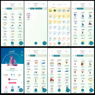 508 SHINY 🔥 LEVEL 45 💎 65 LOCATION BG []  SHINY GMAX LAPRAS [] 36 DMAX [] 27 GMAX [] 7 SHINY COSTUME - Image 2