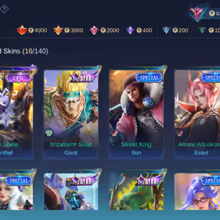 🔥 Moonton Account🔥 || Level 74 || Lunox Legend || 128 Heroes || 315 Skins || Prime Yu Zhong || Many Rare Skins - Image 10