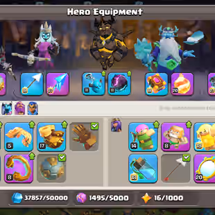🔥TH 17 5 HERO MAX🔥XP 228-ALL EPIC GG[MAX] FA[MAX] EB[MAX] SB 20 FB 20 RS 23-FULL WALS MAX-NC FREE-STRONG DEFENSE-BEST - Image 4