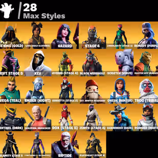 87 SKINS | Black Knight | Floss | The Reaper | Sparkile Specialist | Blue Squire | Royale Knight | Elite Agent | Mako - Image 8