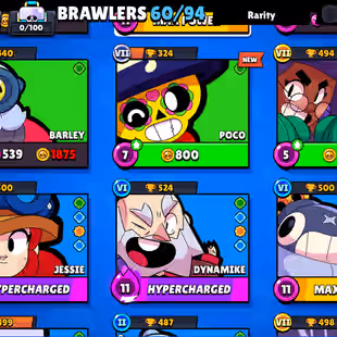 🔥[ 60X BRAWLERS - 7X MAX BRAWLERS ] 🔥 TROPHY: 18000 || 40X CUTE AND SOME RAREST SKINS || FAST DELIVERY - Image 4