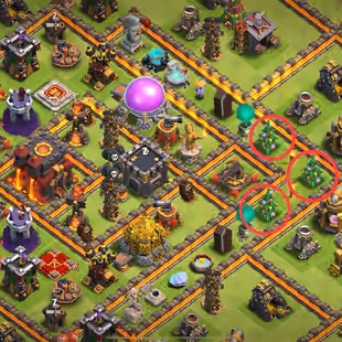 3 x 2012 TREE || TH 10 MAX || 1443 GEM || RARE OBSTACLE STATUES || RAREST - Image 1