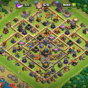 TH 17 ALMOST MAX -HERO [89-94-74-70-35]- NIGHT VILLAGE MAX - MANY MAGIC ITEMS - HERO EQUPMENTS - (107) - Image 1