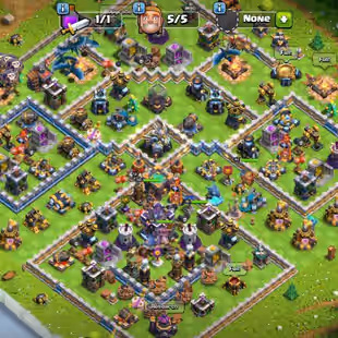E497 | XP 166 TH15 SEMI MAX | BK 47 AQ 50 GW 48 RC 18 MP 40 | HIGH LEVEL TROOPS & DEFENSE | WHITE & BLUE WALL| BEST DEAL - Image 1