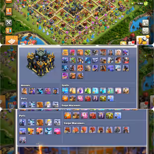 HUGE OLD COLLECTION COC ACCOUNT | TH17 | HERO 88/93/60/70/42 | 24x HERO SKINS | 10x EPIC EQUIPMENT | FULL MAGIC ITEMS |  - Image 1