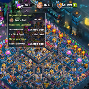 💥LEAGUE SKIN💥 XP 262 | TH18 FULLY MAX | 11 NEAR MAX EPIC | LEGEND RANK | NC 500 | MAX BB BASE - Image 1