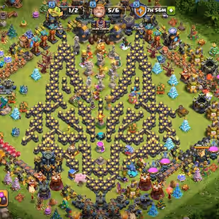 VERY RARE | XMAX SINCE 2014 | TH17 MAX (90) | 25 SKINS | LVL260 | 3100 WAR STARS | BEST SELECT | C3630 - Image 1