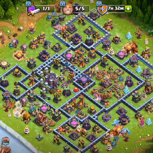 5K GEMS🔥PREMIUM TH15🔥GG-SB-AF-RS-EB [21L]! 8X EPIC EQUIPMENT! 858X MEDEL! NC AVAILBLE! 5 BUILDER! GOOD DEFENSE! - Image 1