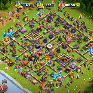 TH17:-XP:-241:-3755WARSTAR:-WALS MAX:-HER:-92-93-64-69-44-10:-2200CWL-3866RAID MADELS:-8X HERO SKIN:-HIGH EQUIPMENT  - Image 1