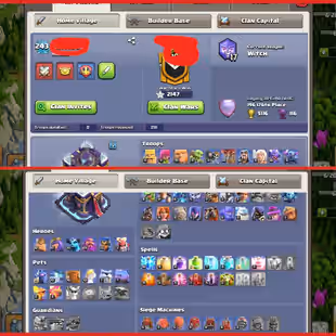 [GG-20 FA-17 SB-17 FB-15 RS-15]💥TH15 | SEMI MAXED💥WITCH LEAGUE| 2146 WAR STARS |  HEROES STACKED | QUICK DELIVERY - Image 1