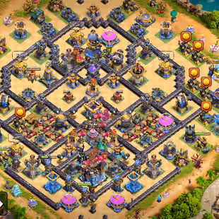 [LEGEND RANK] XP 255 | TH18 FULL MAX | 5506 WAR STARS | 1K MEDAL | 11 MAX EPIC | 33 SKINS - Image 1