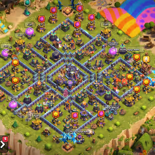 🔥ALL PURPLE WALLS -7X EPIC EQUIPMENT 🔥 XP 170!TH- 15!HEROS:66-81-50-47-23!NC 1K! STRONG DEFENCE! GREAT TROOPS  - Image 1