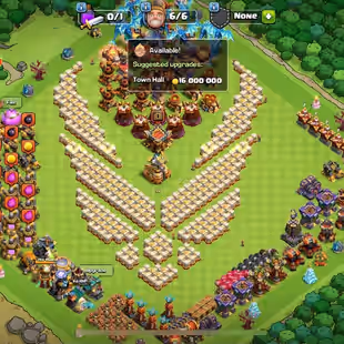 TH 16 MAX |🔥 2 LEAGUE KING AND WARDON SKIN | 6000 GEMS |🔥 FREE NAME CHANGE | 4 EPIC MAX | 1800 CWL MEDALS| HEROES MAX - Image 1