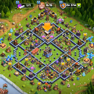 💫[ NEW UPDATE HEROS MAX ]💫PREMIUM TH-18 || G.GUANTLET [MAX] | E.BOOT [MAX] | FA-MM-SB-SH-SN [17] | NICE DEF - TROOPS - Image 1