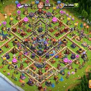 🔥Xp-226🔥 Th18 || High Quality Epic Equipment || Heroes 93-92-70-71-50-17 || 6 Builders || Nc 1k Gems - Image 1