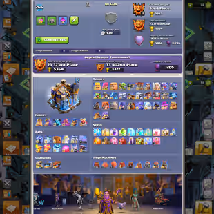 RARE🔥 | 11 EPIC EQ MAX🔥 | TH18 NEAR MAX | 6 HERO MAX | OLD RANK | XP 266 | WWS 5391 | HIGH STATS | PRO ACCOUNT | P650 - Image 1