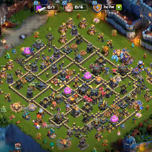 TH17 Near Max || XP 208 || Heroes 100-100-57-75-41-12 || All Epic Equipments || Stacked Items || Dark Ages Scenery - Image 1