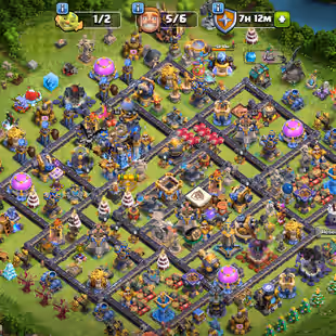 Th18 [Legend-League] [] BH-Max [] Hero-107-104-86-76-55 [] 12x Epic 20 UP [Total-18x Epic] [] XP-253 [] NC-Yes [] BEST-D - Image 1