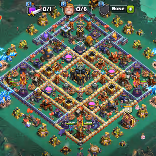 TH17:-HIGH WALS:-XP:-251:-SPOOKY SCENERY:-HER:-51-76-44-32-23-4:-FULLY STRIKE MAGICITMS-7X HERO SKIN:-HIGH EQUIPMENT - Image 1