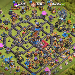 🔥TH 18 NEAR MAX🔥BK 100 AQ 100 MP 75 GW 76 RC 48 DD 21 || BEST EPIC EQUIPMENT || BUILDER HALL 10 || 12 HERO SKIN - Image 1