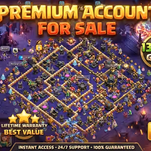 💥TH 17 ALMOST MAX💥-HERO 100-100-77-75-50-5 -GREAT SCENERY-11 EPIC -12 HERO SKIN  - NIGHT VILLAGE MAX -CHANGE NAME FREE - Image 1