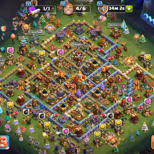 TH 16 | Max XP 228 | HEROES 85 95 68 68 40 13 30 30 | MORE EQUIPMENTS & ITEMS | SCENERY AND 21 SKINS | FAST DELEVERY  - Image 1