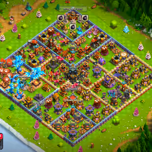 🔰Best Offer Th 17 🔰High Defence And Wall | Hero: 75-85-55-65-35-5 | 10x Equipment Best Level | 2174 War Star | Nc- Yes - Image 1