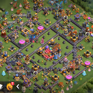 🔥TH 18 NEAR MAX🔥BK 86 AQ 93 MP 68 GW 85 RC 55 DD 21 || SB 27 GG 27 EB 27 RS 26 FB 23 || BUILDER HALL 10 || 8 HERO SKIN - Image 1