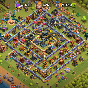 FREE-NC!! TH17 CLOSE MAX! BUILDER BASE-10 MAX!234-XP HEROES 75-75-65-65-40! HIGH PROFILE DEFENCE! BEST EQUIPMENT - Image 1
