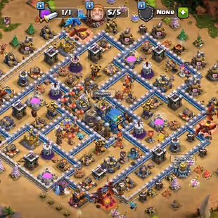 TH-12  | 130 XP | 5515 GEMS | 702 CWL MEDALS | MAGIC ITEMS | HEROS: 57-57-36-22 | PRIMAL SCENERY  - Image 1