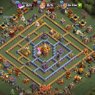TH 16 MAX DEFENCE || HEROES 75-75-25-55-39-3 || 700 WAR STARS | HIGH EPIC EQUIPMENTS - Image 1