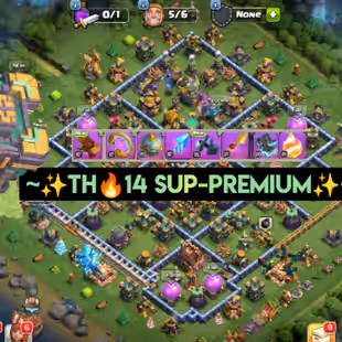 🔥TH14-SUP-RARE✨  [ 8x EPIC EQIP ] || HERO 79-80-55-60-30 || XP 182 || MAGIC ITEMS LOAD || HERO SKIN || FULL SAFE ACC - Image 1