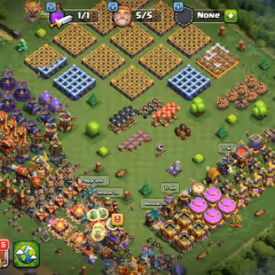 TH 16 ALMOST MAX - HERO 71-91-53-60-40-3- MANY HERO EQUPMENTS- MANY SKIN HEROES - Image 1