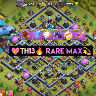 🔥TH13-SUP-MAX✨ 6x EPIC EQIP  || HERO 70-71-43-46-16 || MAGIC ITEMS LOAD || HERO SKIN || FULL SAFE ACC - Image 1