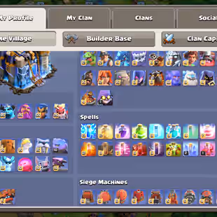 35X SKINS/DISCOUNT SHOP | TH18 MAX TYPE | LEGEND RANK | GG-MX!SB-MX!AF-MX!HT-MX!RS-MX!EB-MX | HERO MAX | 279-XP | PROFIL - Image 1