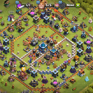 🔥[1100 CWL MEDALS-PREMIUM TH-13] 🔥[5EPIC-S.BALL-E.BOOT] | HERO-50-52-43-42-17 | NEAR MAX DEF | LOW PRICE | BEST DEAL - Image 1
