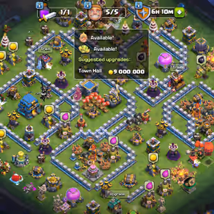 2000 gems || Th12 Fully  Max Account || Tiger mountain scenery || 9x epic equipment || 9x Hero skin avl || Rename 500  - Image 1
