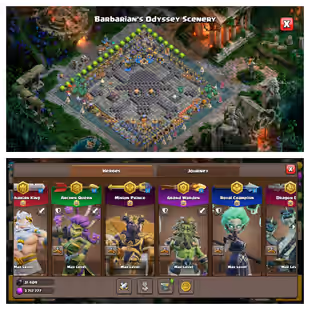 [EE167] BARBARIAN ODYSSEY SET [TH18 MAX] 6HERO/PROFILE/DEF MAX || 11 EPIC MAX || SHOP DISCOUNT AVAIL || RENAME 500 GEM - Image 1