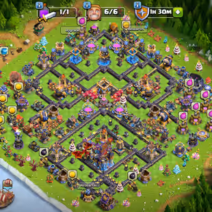 🔥[ 5 HEROS MAX - WALLS MAX ]🔥SN-SB-FA-FB-RS-EB [MAX] | FF [26] - MT [23] - MM [20] | MOSTY PETS - BUILDER HALL MAX - Image 1